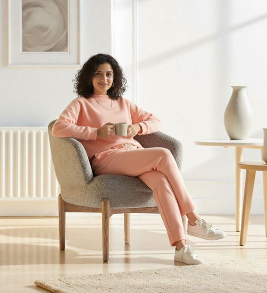 Swan Accent Chair | Green Boucle | Premium Oak Wood