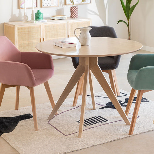 Enrica Dining Table Wooden | White Washed