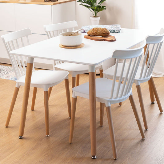 The Apis Dining Table | White Finish | Solid Wood