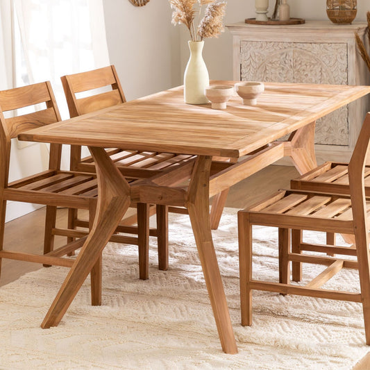 Kyle Dining Table Wooden | Natural Finish