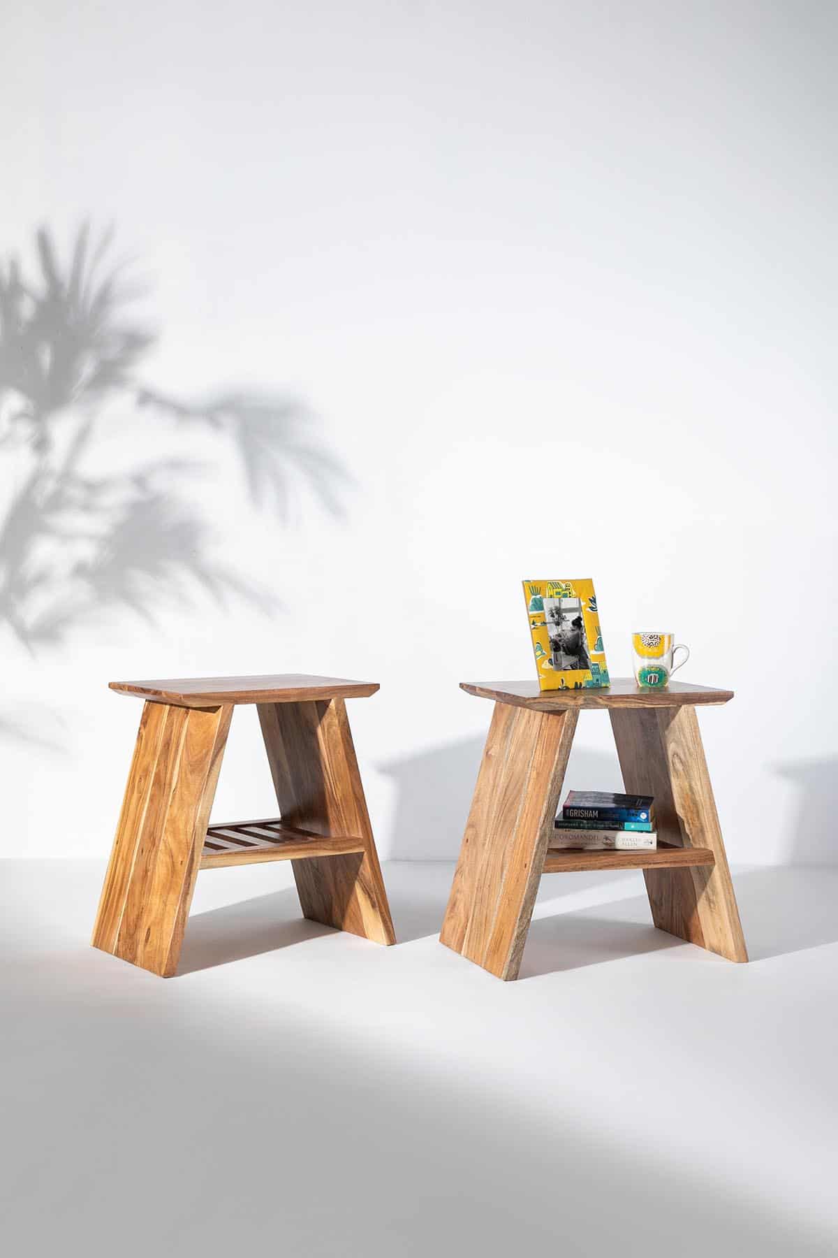 The Dune Crest side Table | Acacia Wood
