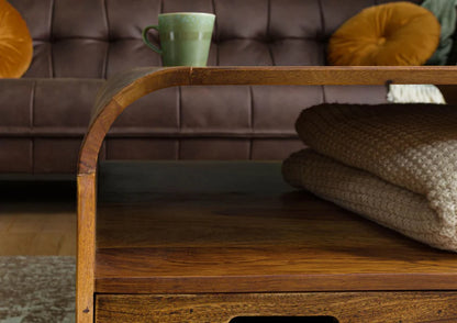 Morocco Coffee Table 2 Drawer Coffee | Mango Wood | Honey Finish