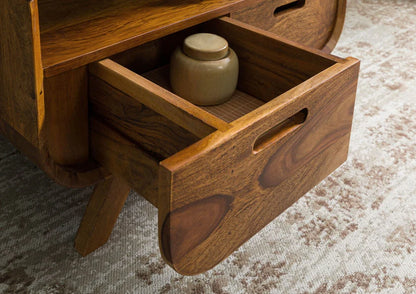 Morocco Coffee Table 2 Drawer Coffee | Mango Wood | Honey Finish