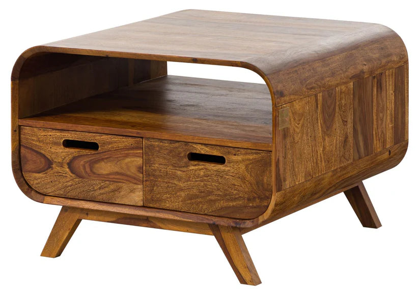 Morocco Coffee Table 2 Drawer Coffee | Mango Wood | Honey Finish