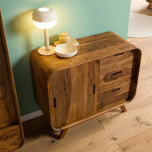 Morocco Sideboard Storage Cabinet | Mango Wood Wood | Honey Finish