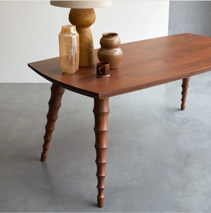 Bracken 6 Seater Dining Table | Teak Finish