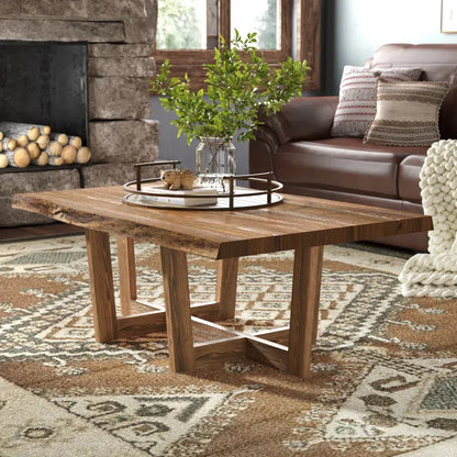Classic Live Edge Center Coffee Table | Acacia Wood