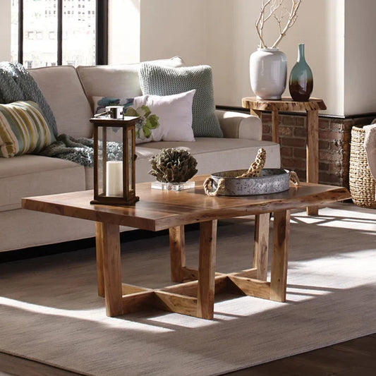 Classic Live Edge Center Coffee Table | Acacia Wood