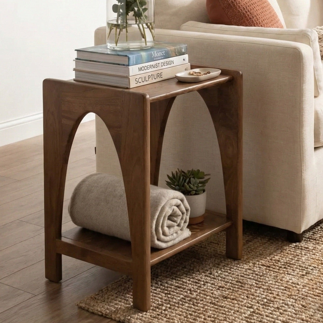 Bark Side & End Table | Solid Wood