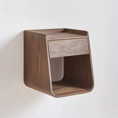The Serene Sentinel Bed Side Table | Acacia Wood | Provincial Teak Finish