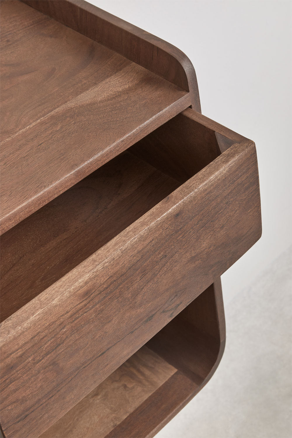 The Serene Sentinel Bed Side Table | Acacia Wood | Provincial Teak Finish