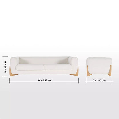 The Meridian Three Seater Sofa | White