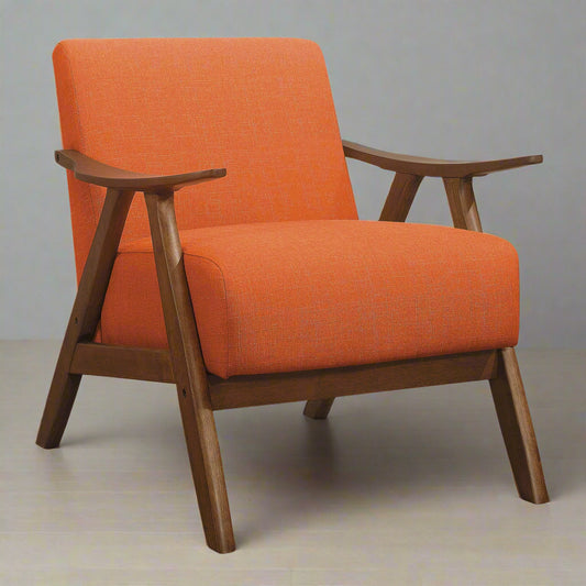 The Nocturne Orange Sofa Set | Acacia Wood