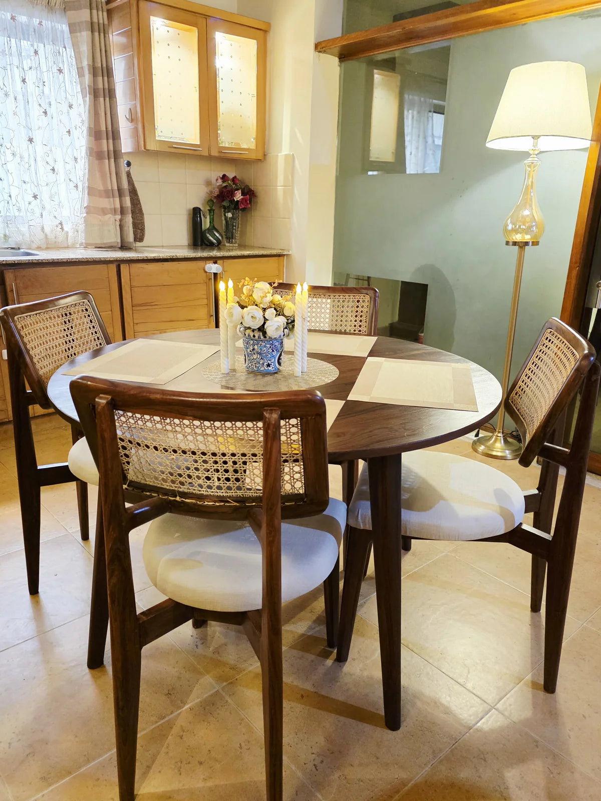 Auriel 4 Seater Dining Set | Teak Wood