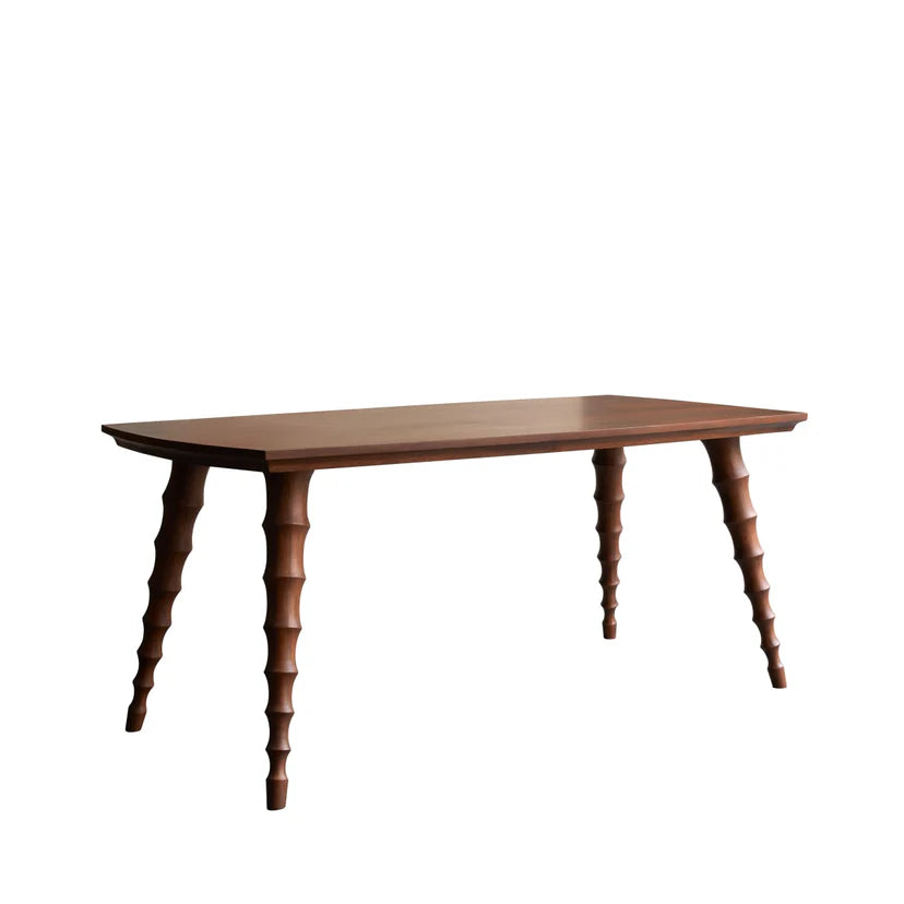 Bracken 6 Seater Dining Table | Teak Finish