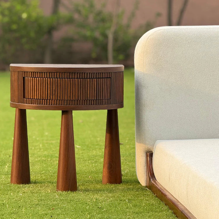 Hearth Bed Side Table Nightstand | Teak Wook