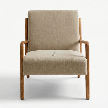 Alcove Modern Upholstered Arm Chair | Ash Wood