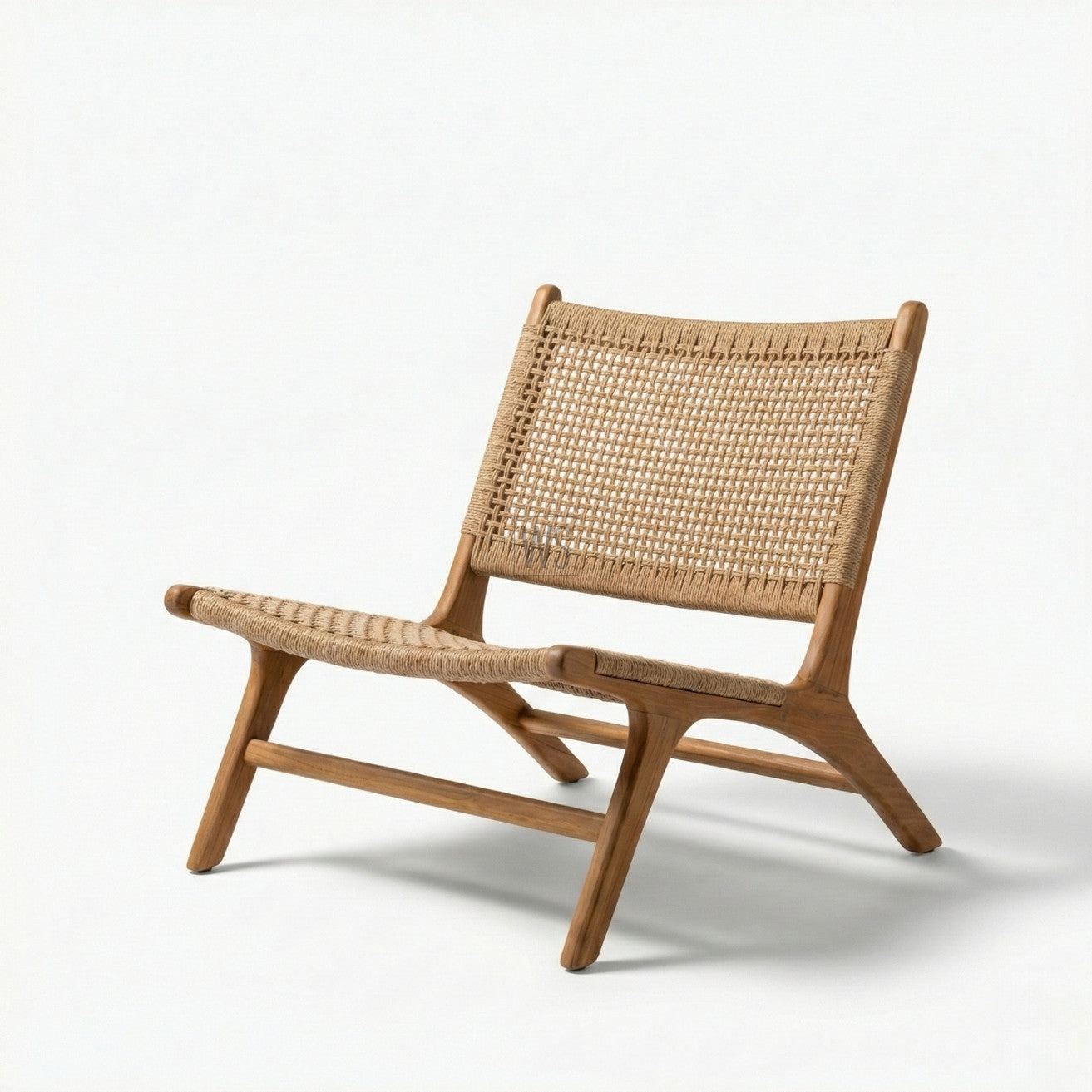 The Aurelia Outdoor Rope Chair With Stool | Premium Teak Wood