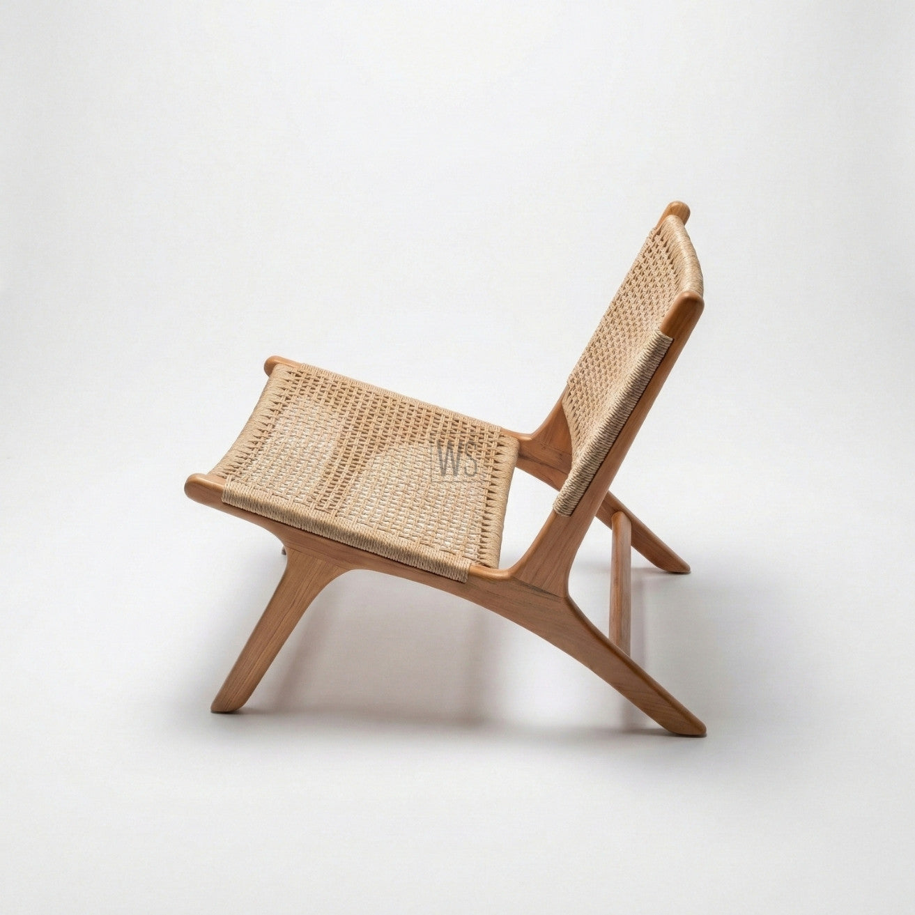 The Aurelia Outdoor Rope Chair With Stool | Premium Teak Wood