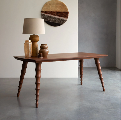 Bracken 6 Seater Dining Table | Teak Finish