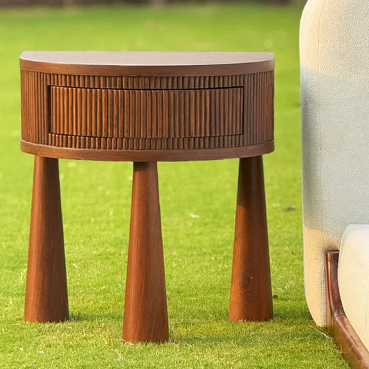 Hearth Bed Side Table Nightstand | Teak Wook