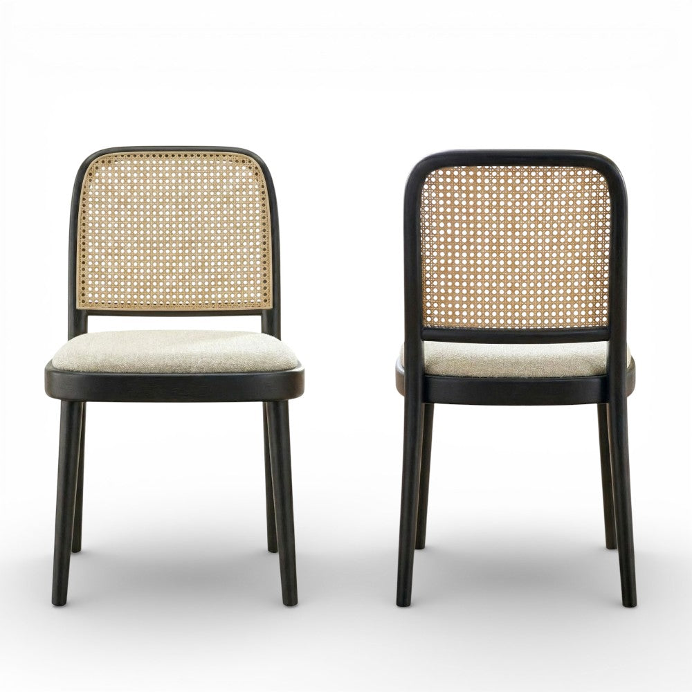 The Trevane Dining Chair | Sheesham Wood | Black