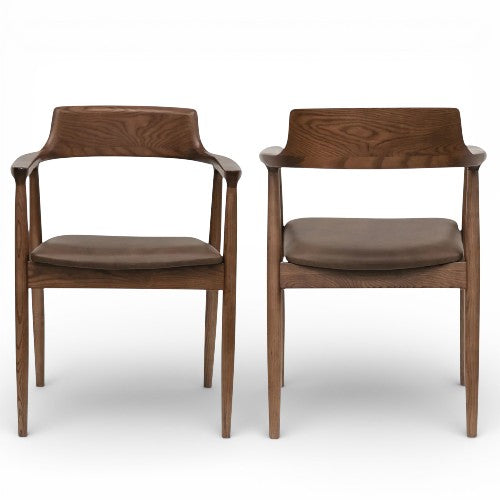 The Elvoro Dining Chair | Ash Wood | Walnut Finish