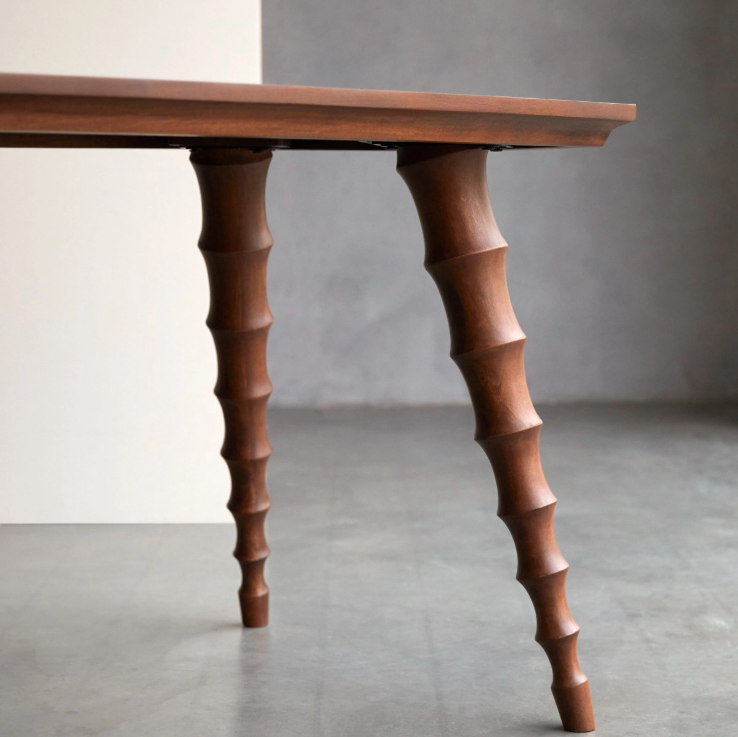 Bracken 6 Seater Dining Table | Teak Finish