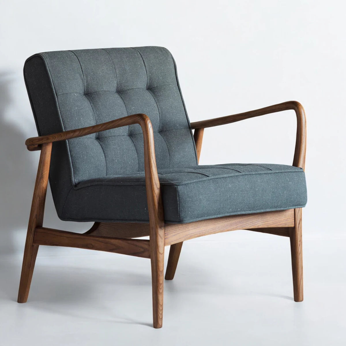 Monica Arm Chair | Oak Wood | Fabric