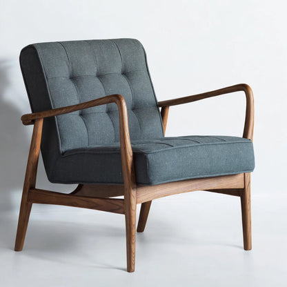 Monica Arm Chair | Oak Wood | Fabric