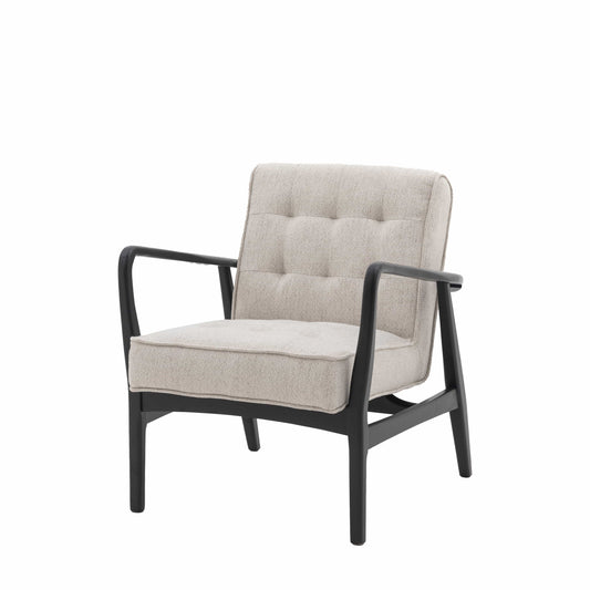 Monica Arm Chair | Oak Wood | Black