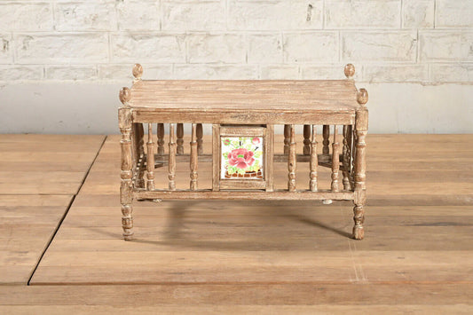 Rustic Center Coffee Table With Storage | Reclaimed Wood