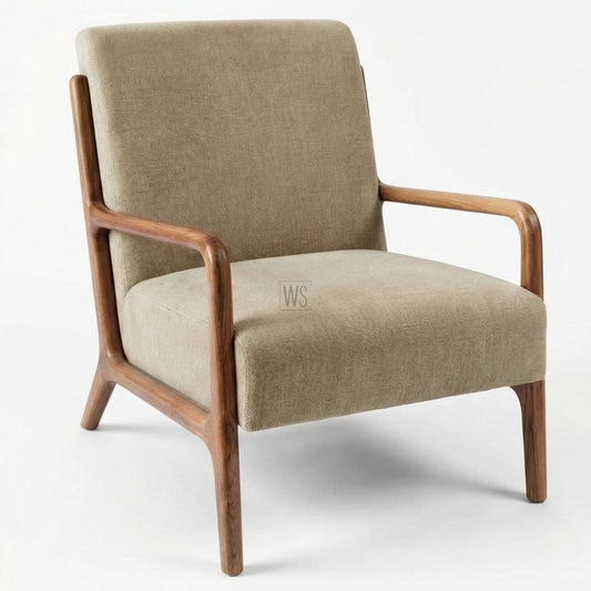 Alcove Modern Upholstered Arm Chair | Ash Wood