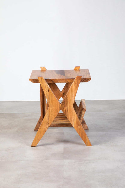 The Dune Ripple side Table | Acacia Wood