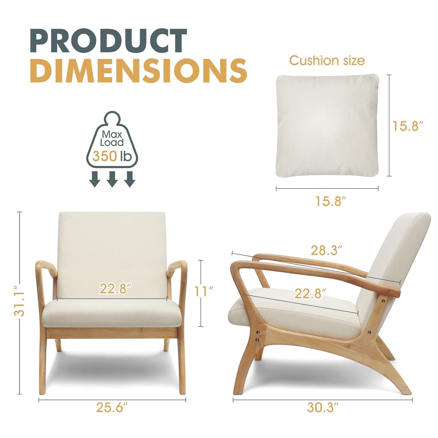 Vishakha Accent Chair | Ash Wood