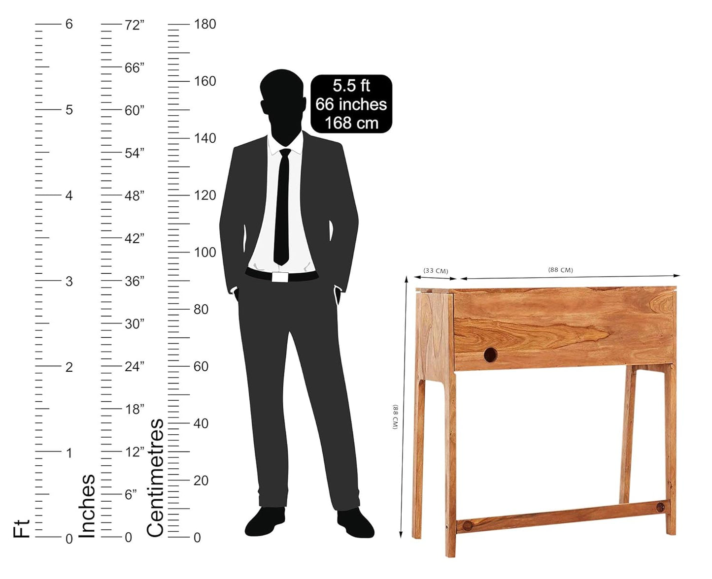 The Aevum Study Table Desk | Sheesham Wood