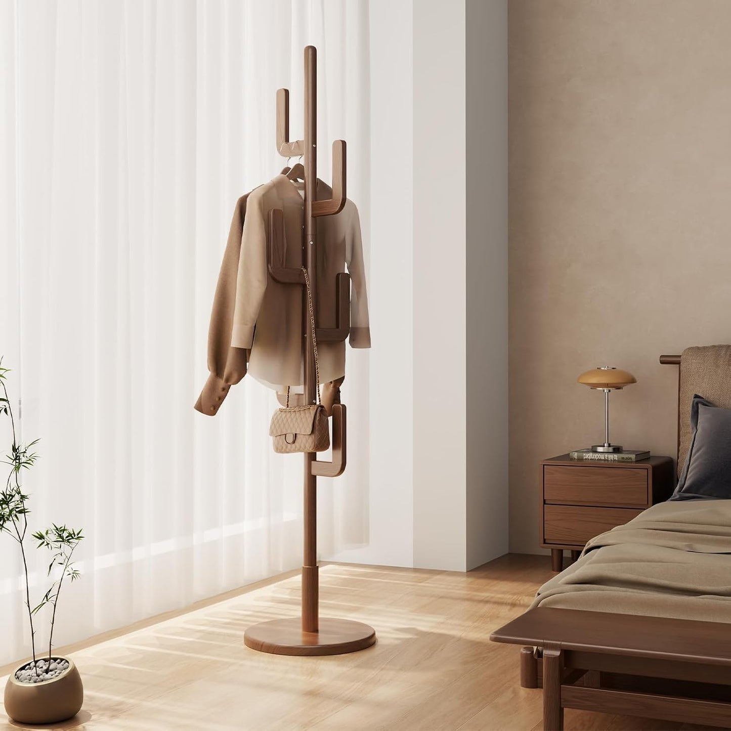 Cactus Coat Rack Stand | Pure Solid Wood