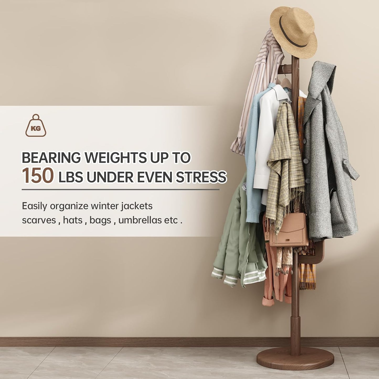 Cactus Coat Rack Stand | Pure Solid Wood