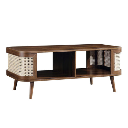 Rattan Center Coffee Table | Premium Sheesham Wood