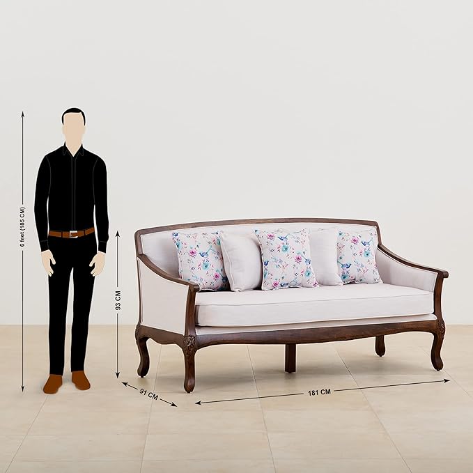 The Oxford Loire 3 Seater Sofa | Teak Wood