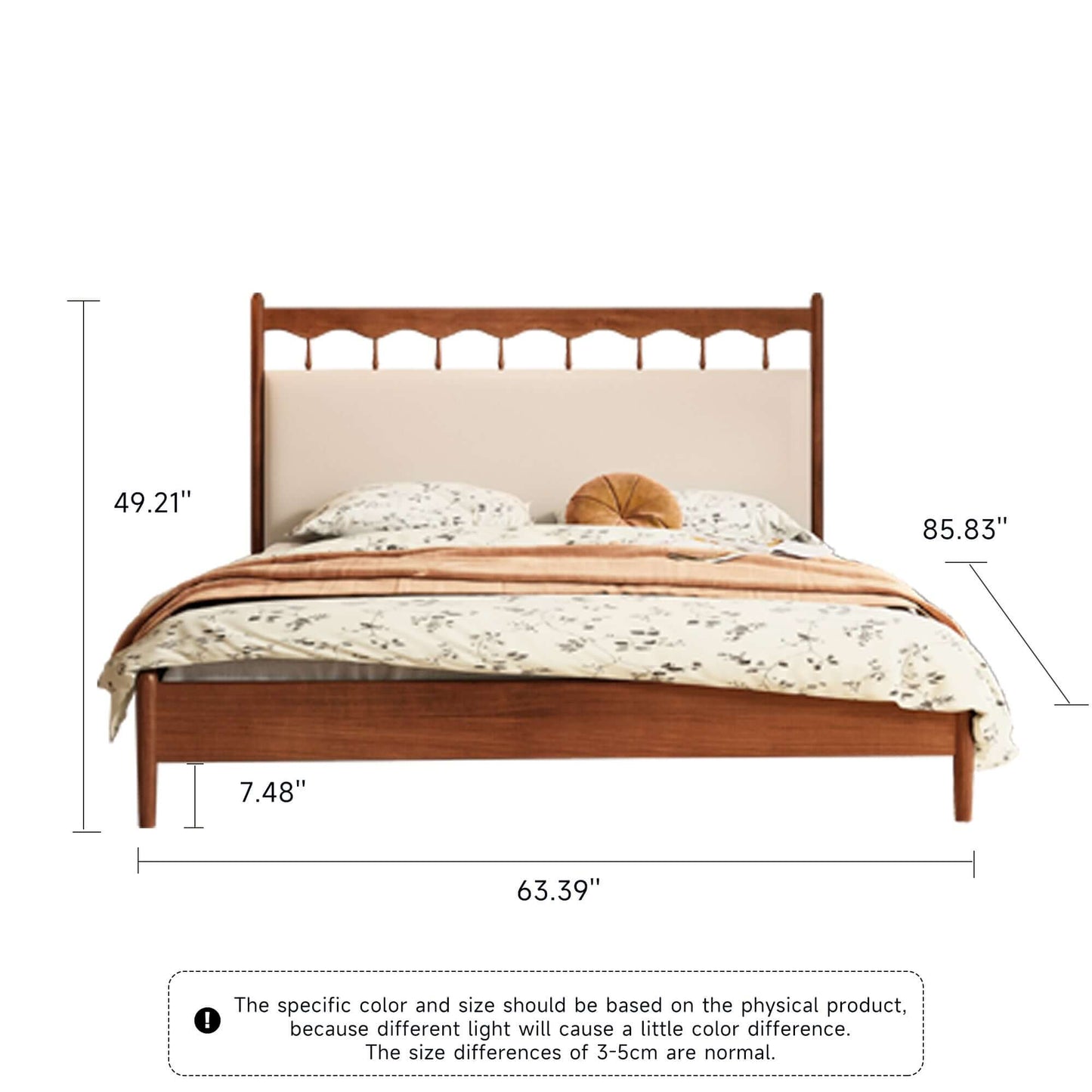 The Satori Upholstered Bed | Sheesham Wood