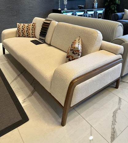The Elara Three Seater Sofa | White