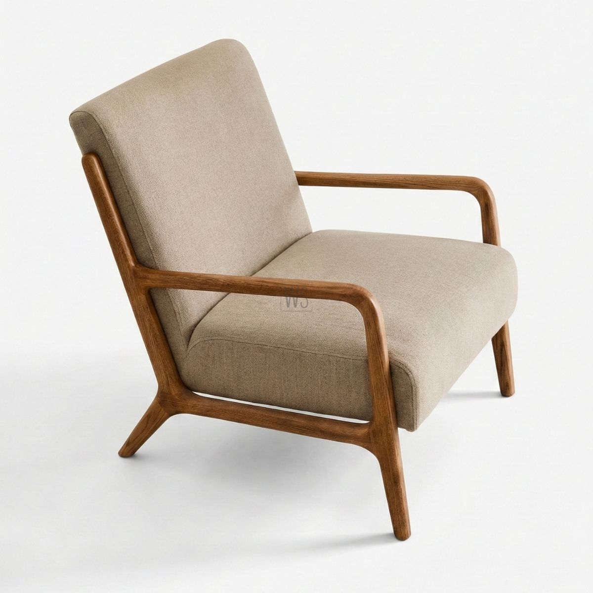 Alcove Modern Upholstered Arm Chair | Ash Wood