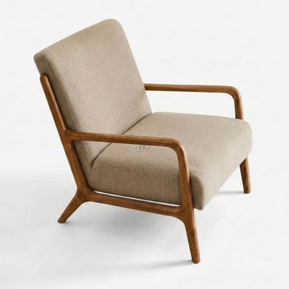 Alcove Modern Upholstered Arm Chair | Ash Wood