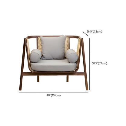 Rumi Premium Wood And Cane Sofa Set