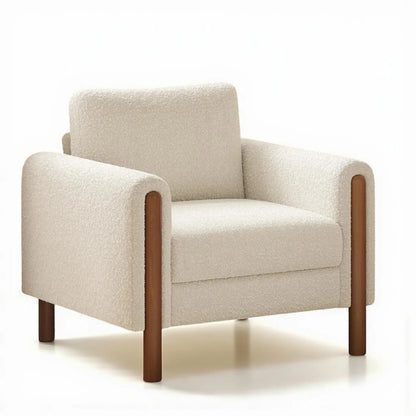 Dasha Accent Chair | White Boucle