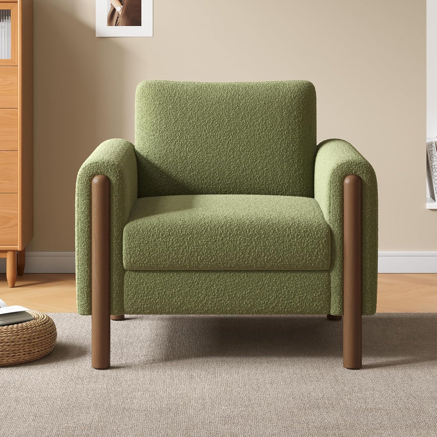 Dasha Accent Chair | Green Boucle