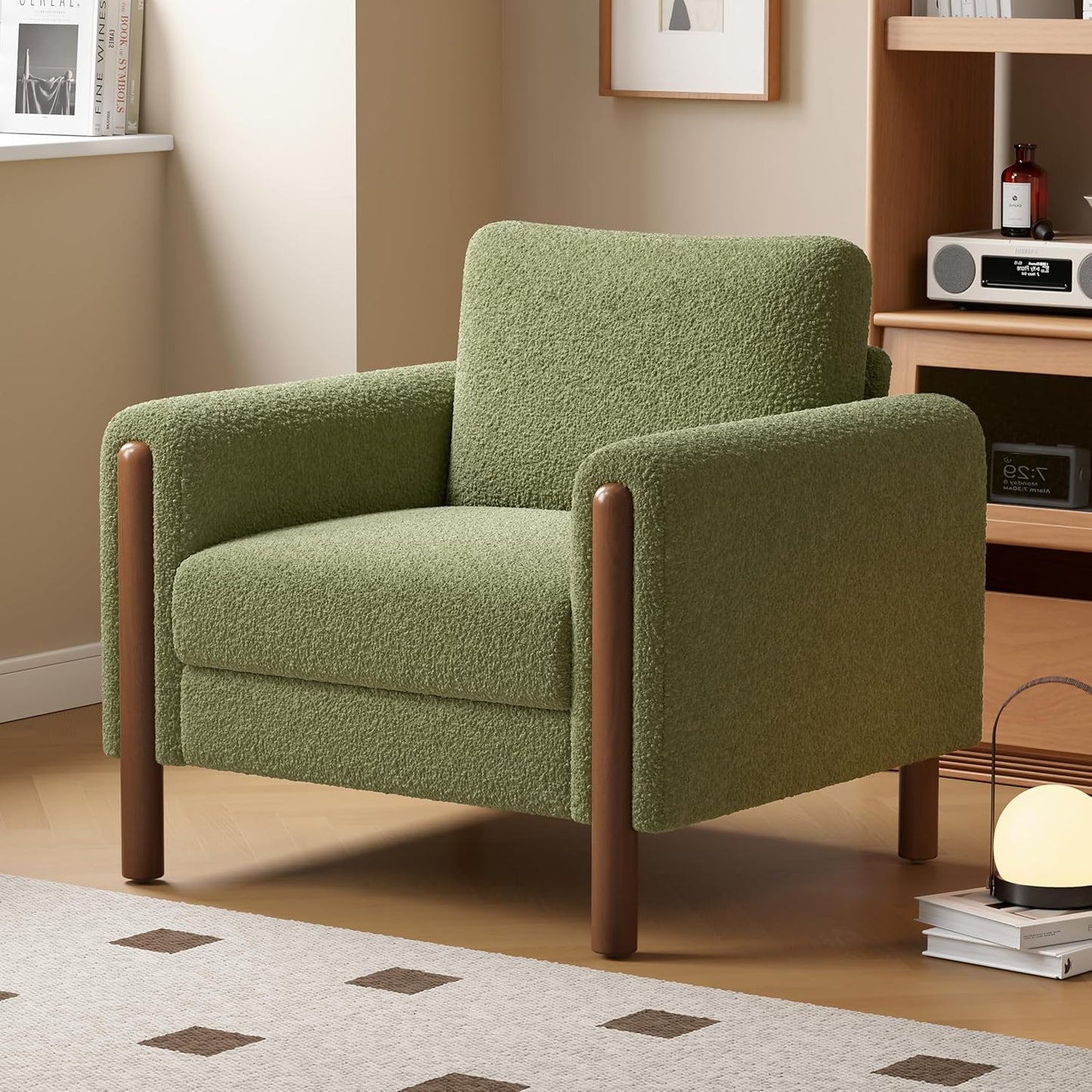 Dasha Accent Chair | Green Boucle
