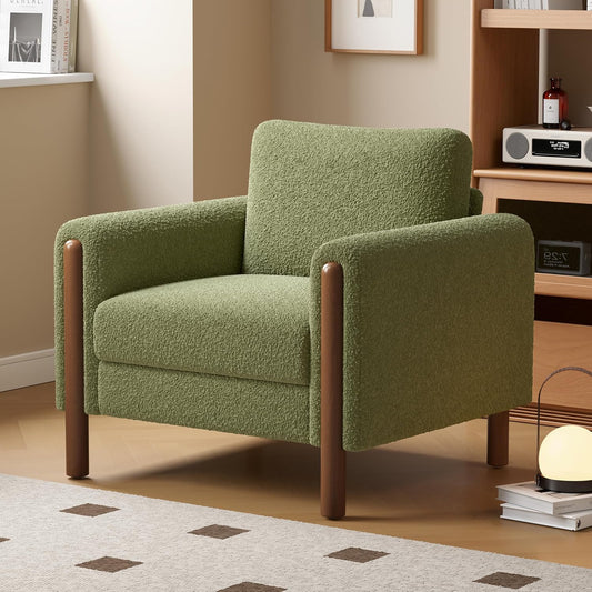 Dasha Accent Chair | Green Boucle