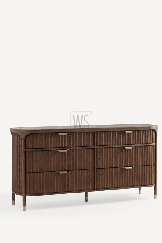 Nectar Sideboard Cabinet 6 Drawer | Oak Wood